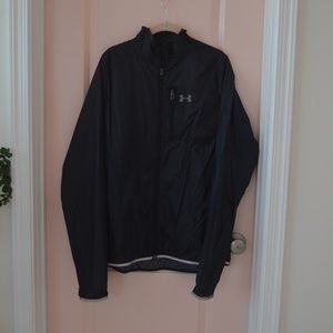 EUC! Black Under Armor Run Lightweight Windbreaker Jacket